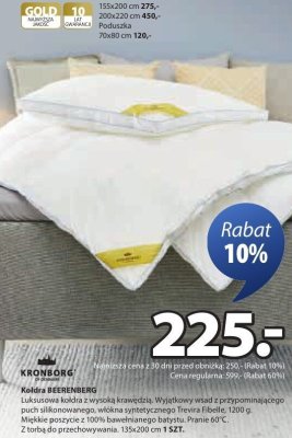 Kołdra BEERENBERG luksusowa promocja w Jysk