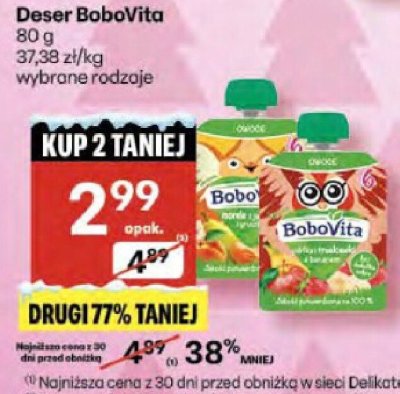 Deser BoboVita promocja w Delikatesy Centrum