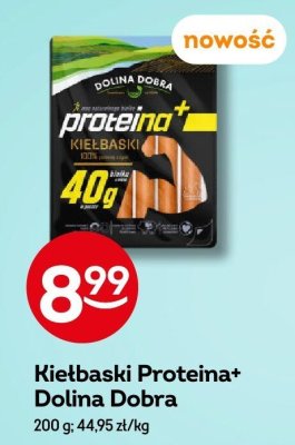 Kiełbaski Proteina+ Dolina Dobra promocja w Żabka