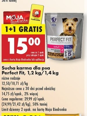 Karma dla psa adult 1+ Perfect fit promocja