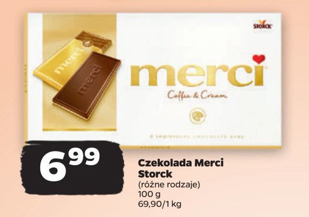 Czekolada kawowo-śmietankowa Storck merci promocja