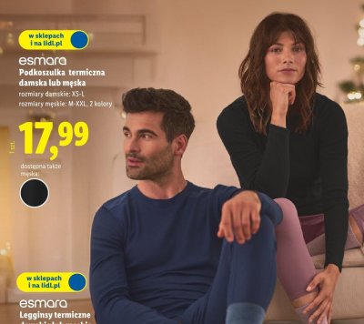 Podkoszulka termiczna Esmara damska lub męska promocja w Lidl