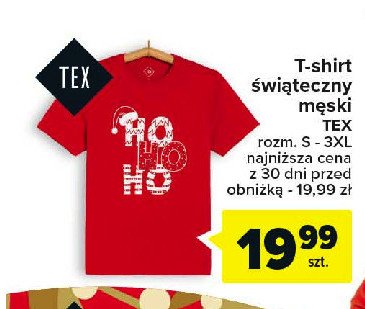 T-shirt 艣wi膮teczny m臋ski s-xxl Tex promocja