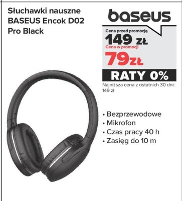 Słuchawki nauszne Encok D02 Pro Black promocja w NEONET