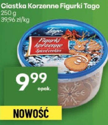 Ciastka Korzenne Figurki Tago 250g promocja w Delikatesy Centrum