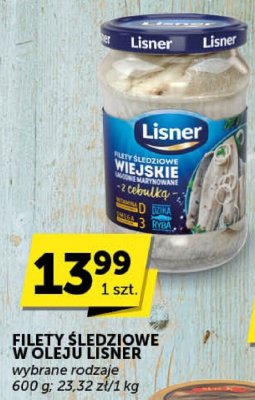 Filety śledziowe w oleju Lisner promocja w Euro Sklep
