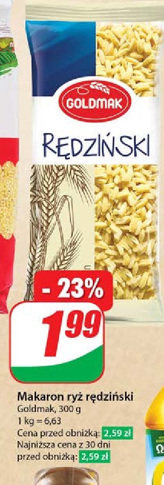 Makaron ryż rędzińsk Goldmak promocja w Dino