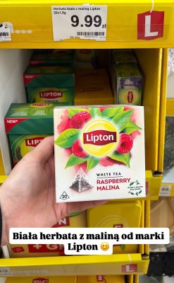 Herbata biała z maliną  promocja w Dino