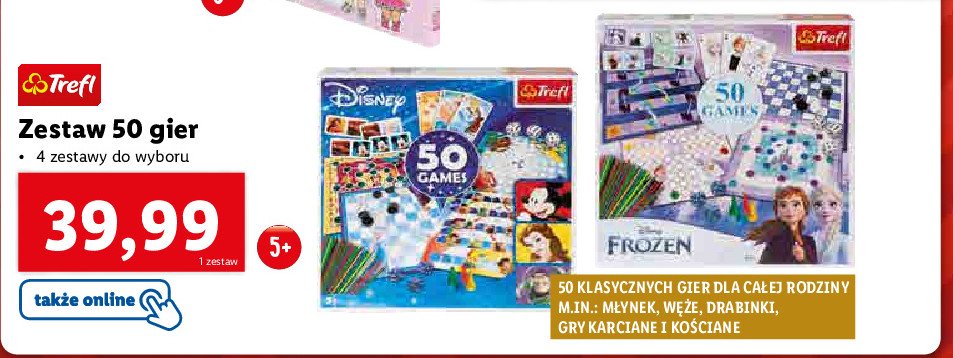 Zestaw 50 gier disney Trefl promocja