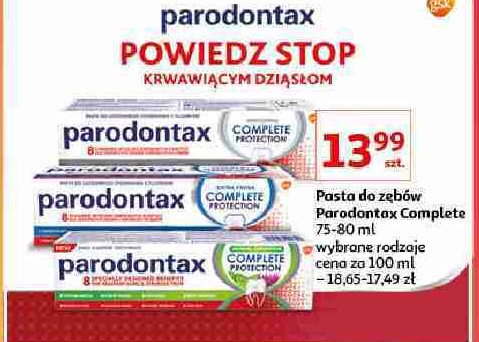 Pasta do zębów complete protection Parodontax whitening promocja