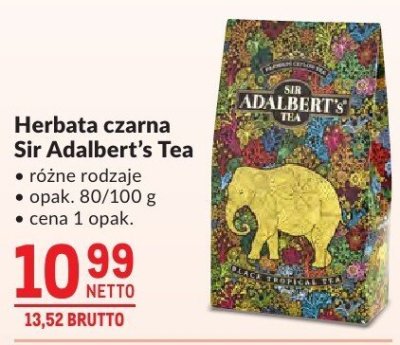 Herbata czarna Sir Adalbert's Tea promocja w Makro