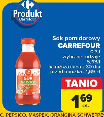 Sok pomidorowy Carrefour promocja w Carrefour Market