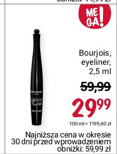 Eyeliner BOURJOIS LINER PINCEAU ULTRA BLACK promocja