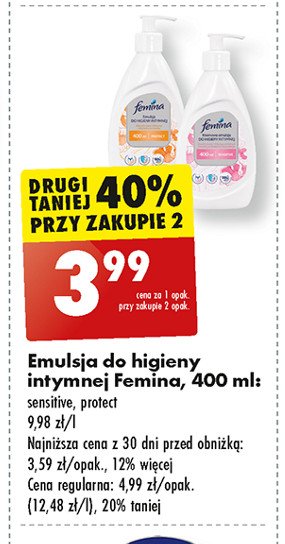 Emulsja ochronna Femina intimea promocja