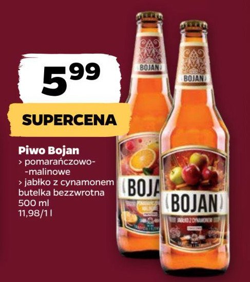 Piwo Bojan pomarańczowo-malinowe promocja