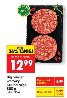 Burger wołowy promocja w Biedronka