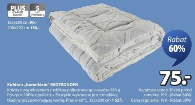 Kołdra z barankiem MIDTRONDEN promocja w Jysk
