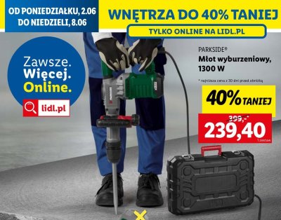 Młot wyburzeniowy 1300w Parkside promocja