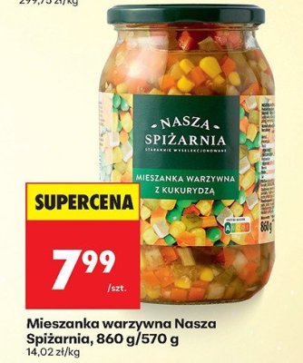 Mieszanka warzywna 860 g/570 g promocja w Biedronka