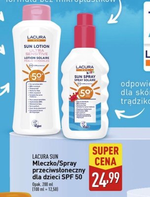 Mleczko do opalania dla dzieci spf50 Lacura sun promocja