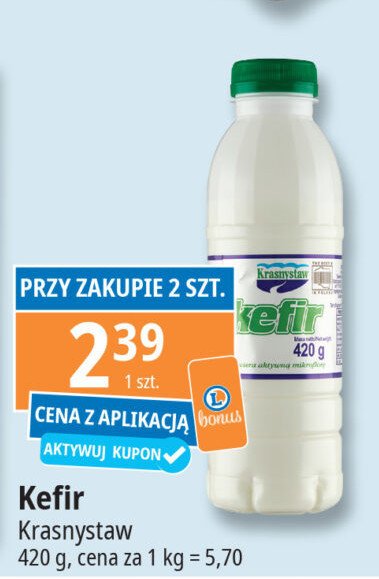 Kefir Krasnystaw promocja w Leclerc