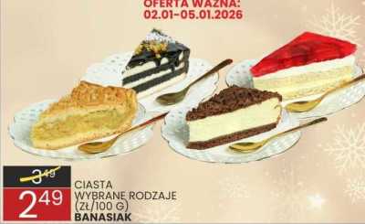 Ciasta wybrane rodzaje Banasiak promocja w Wafelek