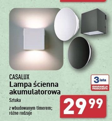 Lampa ścienna akumulatorowa Casalux promocja