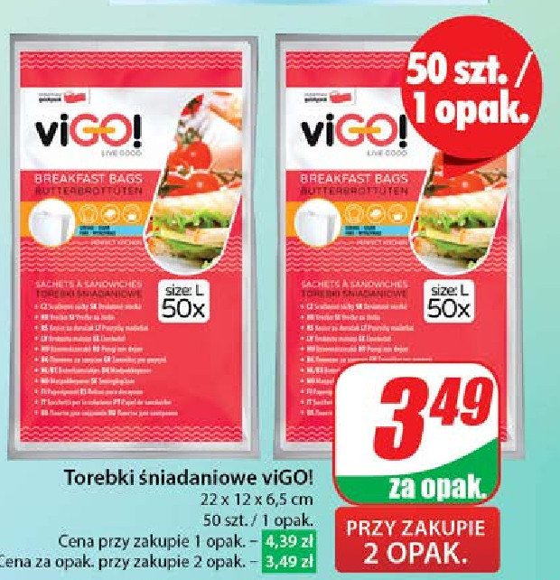 Torebki papierowe rozm. l Vigo! promocja