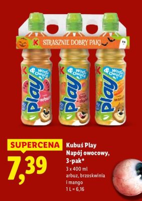 Napój owocowy Kubuś Play 3-pak promocja w Lidl