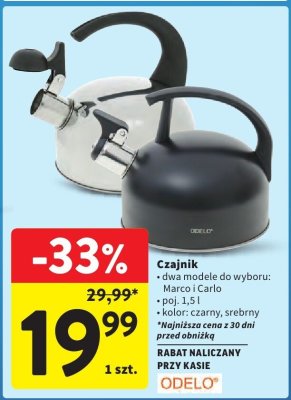 Czajnik Marco i Carlo 1,5l promocja w Intermarche