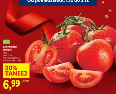 Pomidory kiściowe BIO promocja w Lidl