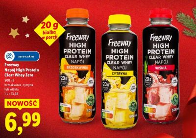 Napój Freeway High Protein Clear Whey Zero promocja w Lidl
