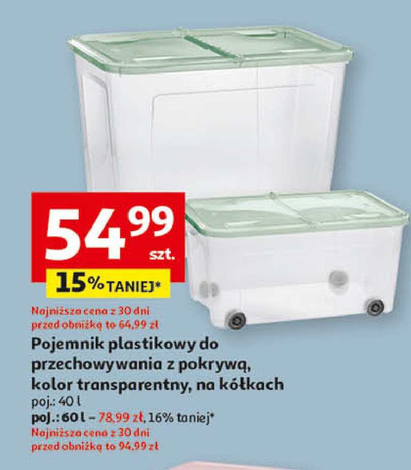 Pojemniki na kółkach 60 l promocja