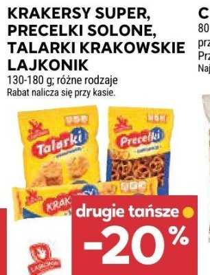 Krakersy Super, Precelki Solone, Talarki Krakowskie Lajkonik promocja w Stokrotka