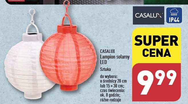 Lampion solarny 15 x 30 cm Casalux promocja