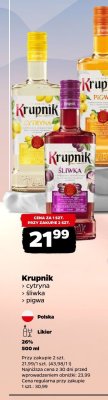 Likier Krupnik cytryna promocja w Netto