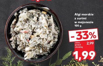 Algi morskie z surimi z majonezie promocja