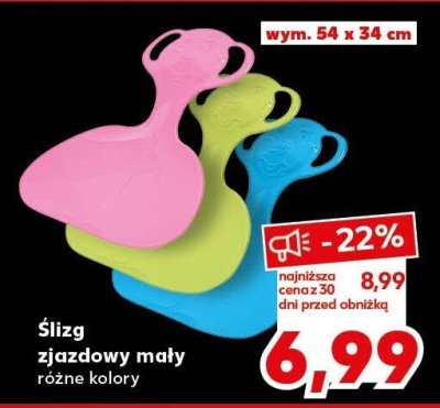 Ślizg zjazdowy mały różne kolory promocja w Kaufland