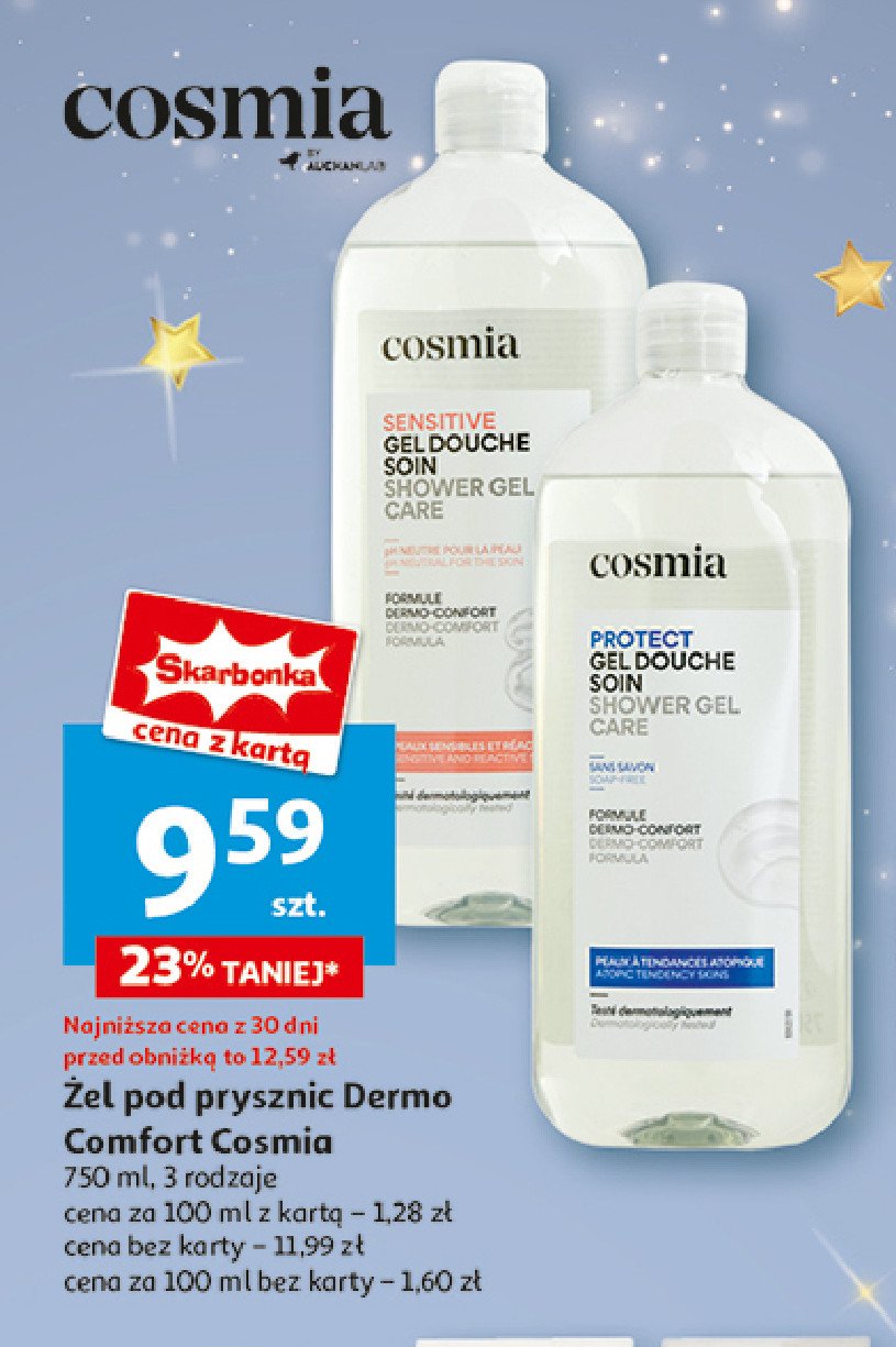 Żel pod prysznic protect Cosmia promocja w Auchan