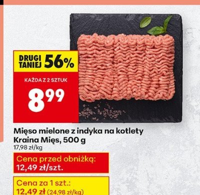 Mięso mielone z indyka na kotlety  promocja w Biedronka