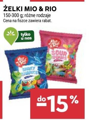 Żelki Mio & Rio różne rodzaje promocja w Stokrotka