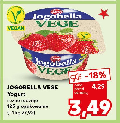 Jogurt truskawka Zott jogobella vege promocja