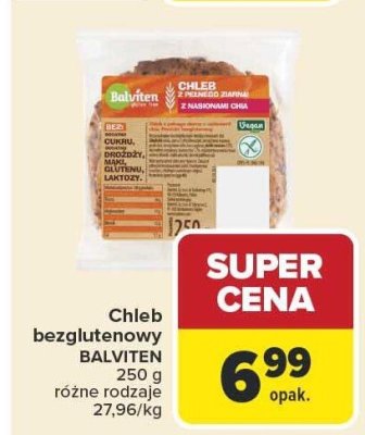 Chleb bezglutenowy BALVITEN różne rodzaje promocja w Carrefour