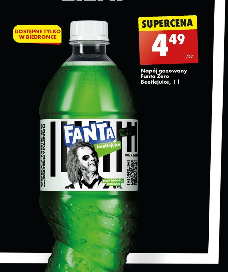 Napój beetlejuice Fanta zero promocja w Biedronka