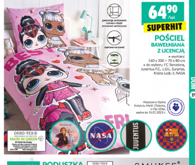 Po艣ciel 160 x 200 cm + 70 x 80 cm fc barcelona promocja