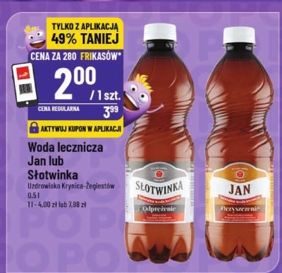 Woda lecznicza Jan lub Słotwinka promocja w POLOmarket
