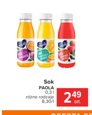 Sok jab艂ko-mango-pomara艅cza Paola promocja