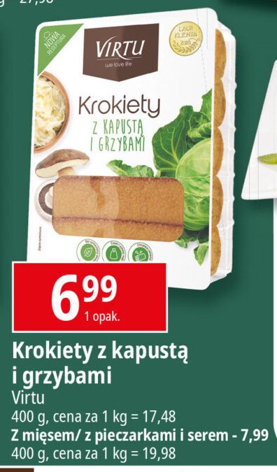 Krokiety z kapustą i grzybami Virtu promocja