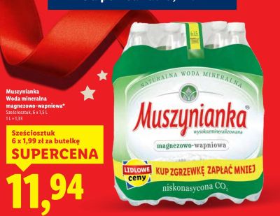 Woda mineralna magnezowo-wapniowa 6x1,5 l promocja w Lidl