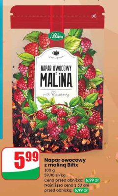 Napar owocowy z maliną Bifix promocja w Dino